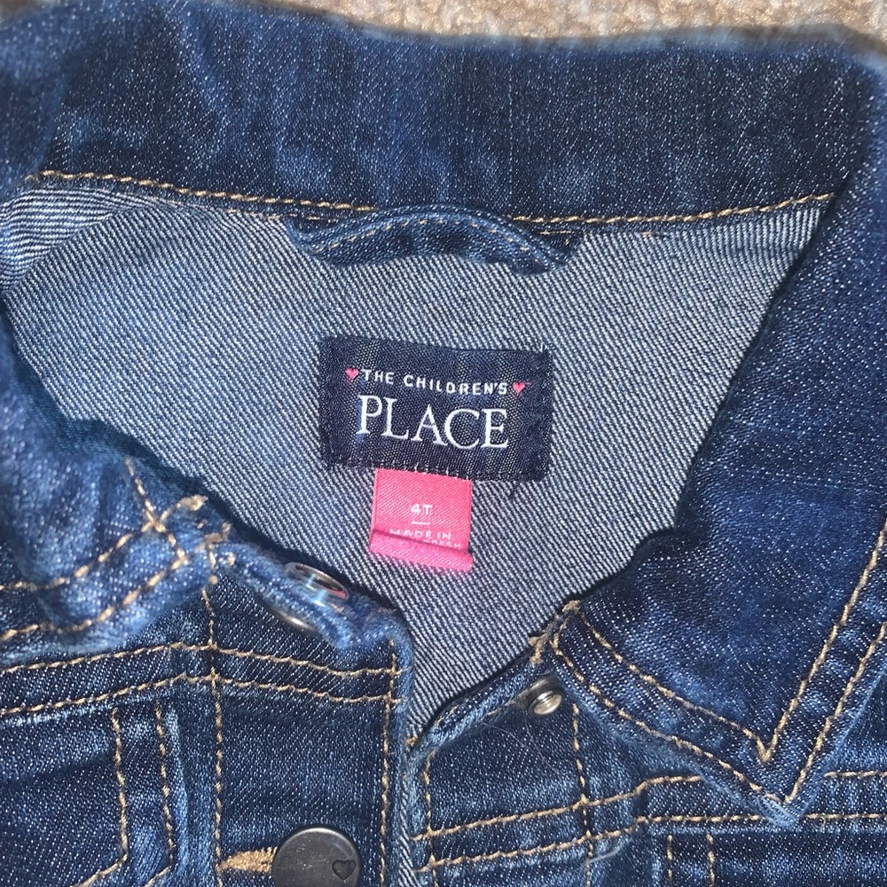 Toddler Girls Dark Jean Jacket 4T - Picture 3 of 6
